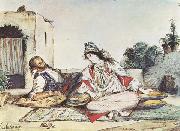 Eugene Delacroix Conversation mauresque (mk32) oil painting